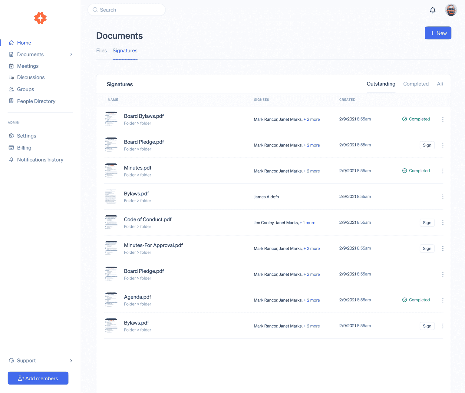 e-signatures