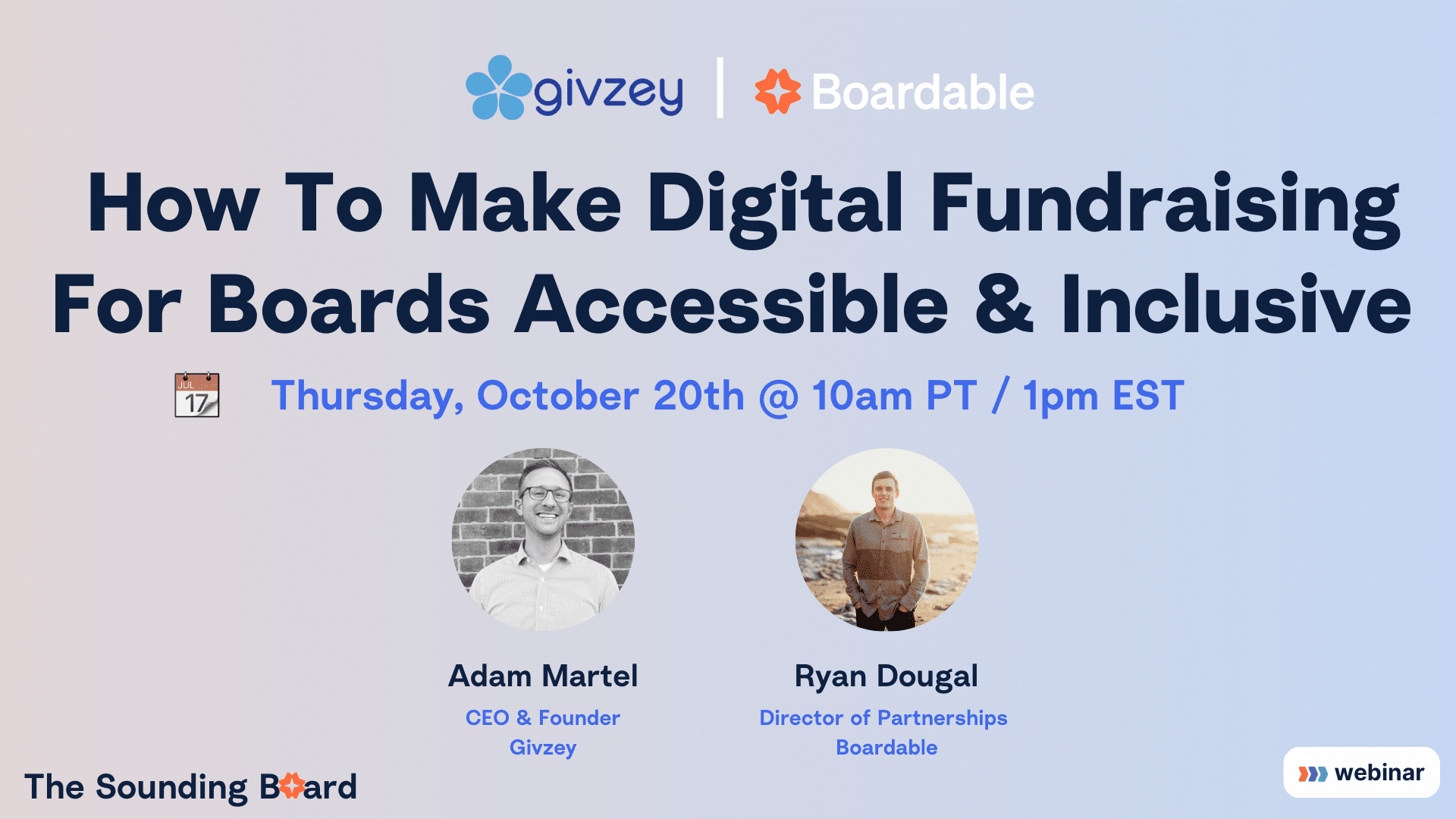 The Sounding Board 🔊 How To Make Digital Fundraising For Boards Accessible & Inclusive feat. Givzey