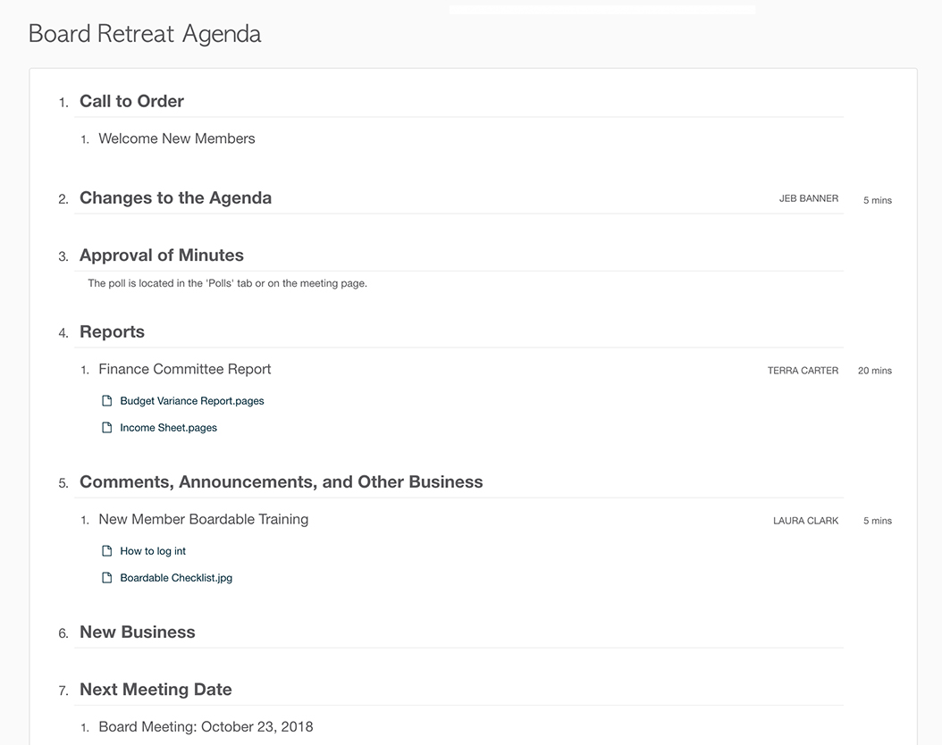 Agenda Builder Boardable Agenda Builder Boardable