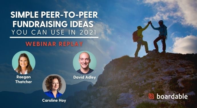 Learn some basics about peer-to-peer fundraising as well as inspiring ideas that can help your nonprofit reach your 2021 goals. You'll have concrete ideas for 2021 after you watch!