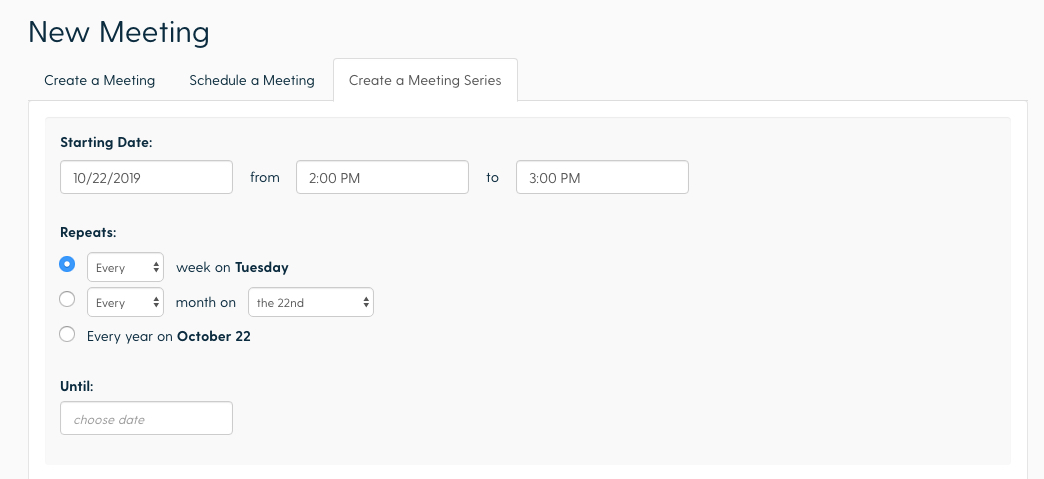 Boardable multi group meeting planning feature