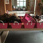 Packed purses for donation