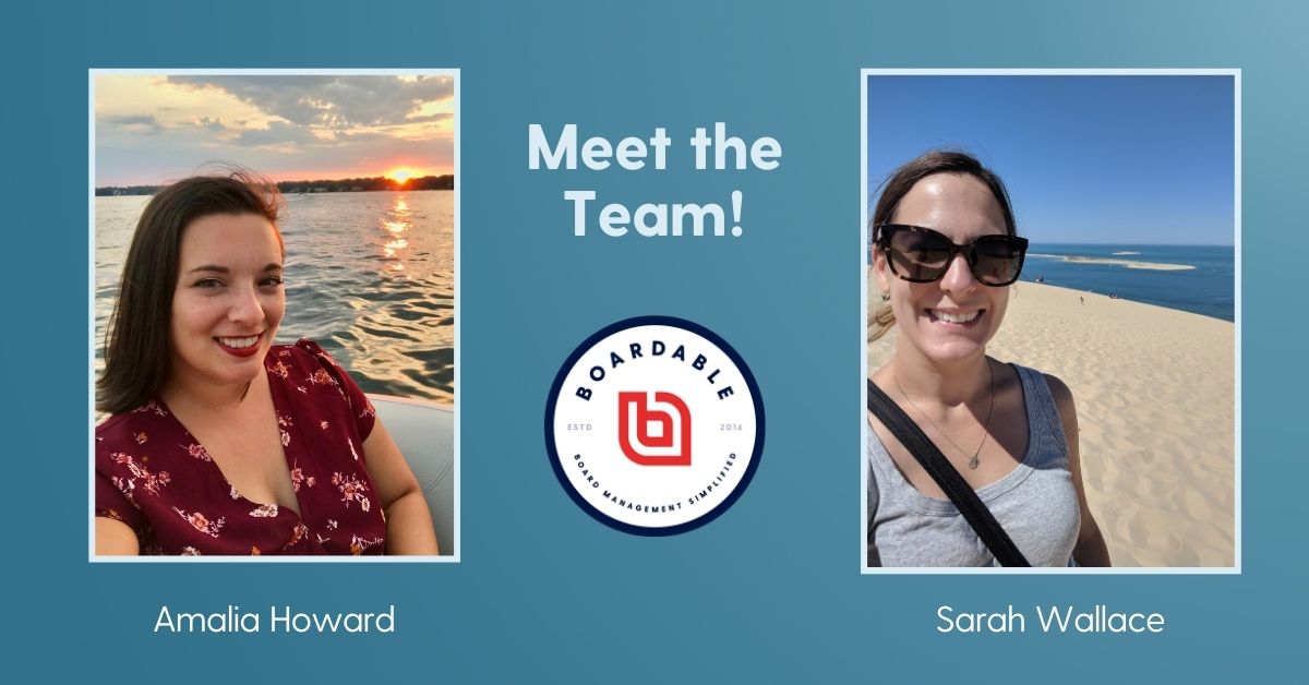 We added two great employees to the Boardable Marketing team, Amalia and Sarah.