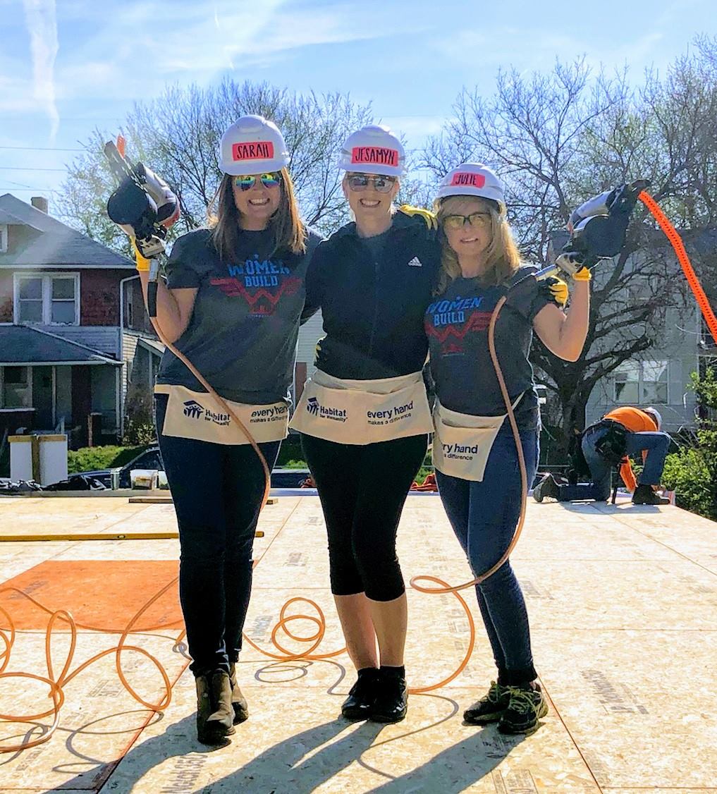 julie perry, vice president of marketing at Boardable, volunteers with Humanity of Greater Indianapolis in their annual Women Build initiative.