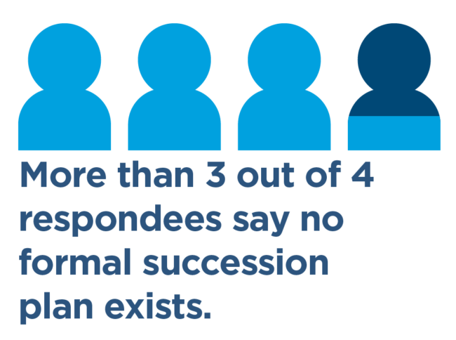 more than three-fourths of nonprofit organizations do not have a formal succession plan in place