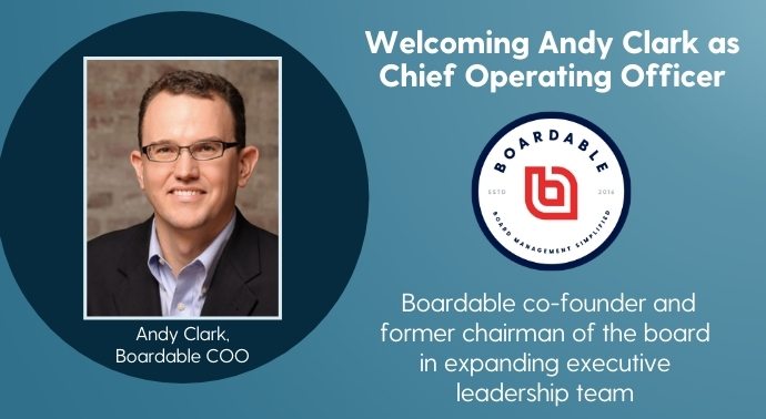 Andy Clark joins Boardable as Chief Operating Officer